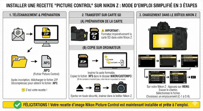installer une recette Nikon Picture Control personnalisée sur votre appareil photo Nikon Z